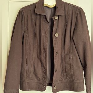 Chico’s platinum Size 2 Brown jacket with embellished back!